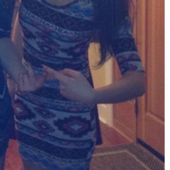 Aztec Print Mini Dress - Picture 3 of 5